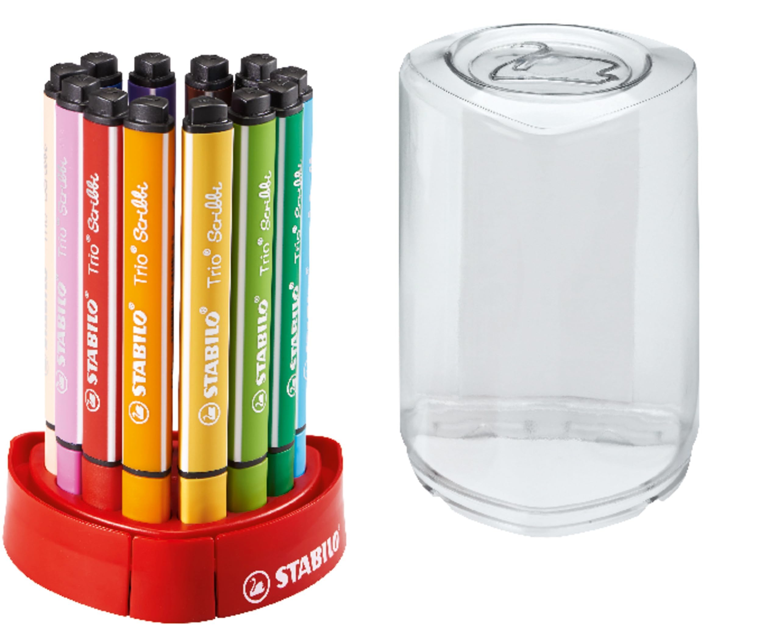 STABILO Trio Scribbi - Triangular Fibre-Tip Pen - Deskset of 12 - Assorted Colours โ image 1
