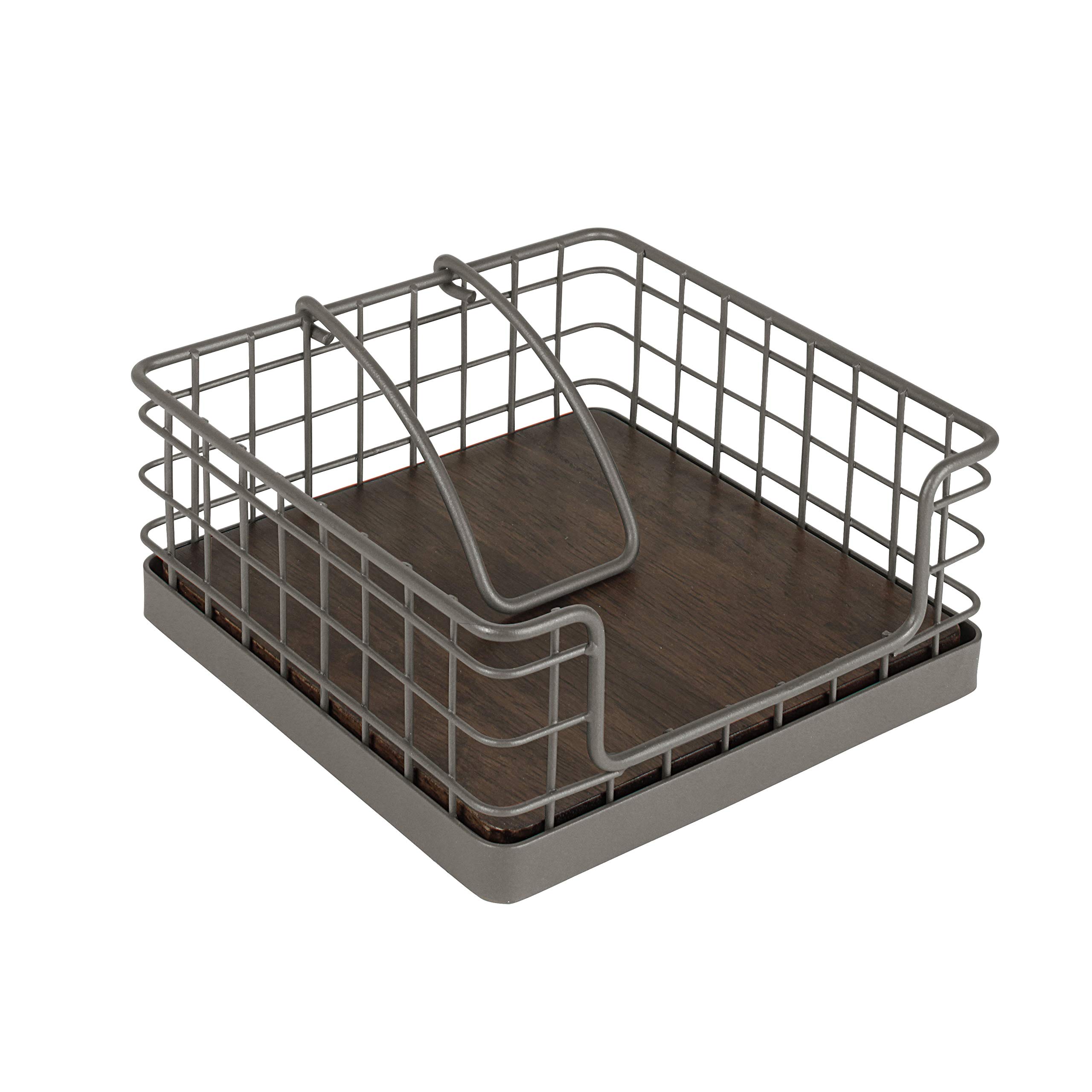 Spectrum Diversified A10076 Vintage Weighted Napkin Holder, Steel, Industrial Gray