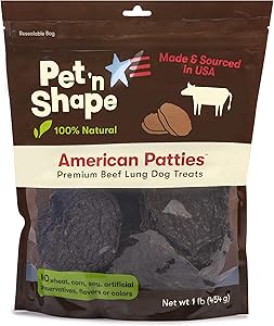 Pet 'n Shape All American Beefy Patty Dog Treats – Made and Sourced in The USA