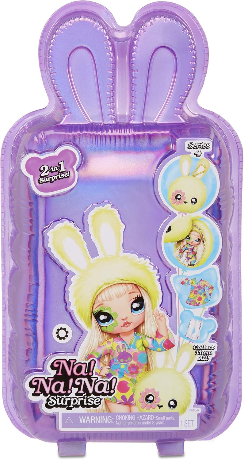 Na Na Na Surprise 2-in-1 Fashion Doll and Plush Purse - Collectable - Series 4 - Bebe Groovy, 6.5 inches - Image 3