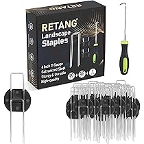 thumbnail image 2 of 101 Pack 6 Inch Heavy Duty Garden Stakes Kit, 50 Landscape Staples, 50 2 of 13