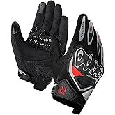 RIDEIRON Motorcycle Gloves for Men & Women, Summer Touchscreen Riding Gloves with Palm Sliders, Protective Gear for Road Racing, Dirt Bike, BMX, ATV Black-M