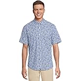 UNTUCKit Men's Stretch Cotton Short Sleeve Wilson Shirt, Blue