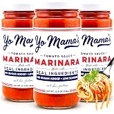 Yo Mama's Foods Keto Marinara Pasta Sauce - (3) 12.5 Ounce Jars - No Sugar Added, Low Carb, Low Sodium, Gluten Free, Paleo Friendly, and Made with Fresh, Non-GMO Tomatoes