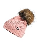 THE NORTH FACE Oh-Mega Fur Pom Beanie - Youth Pink