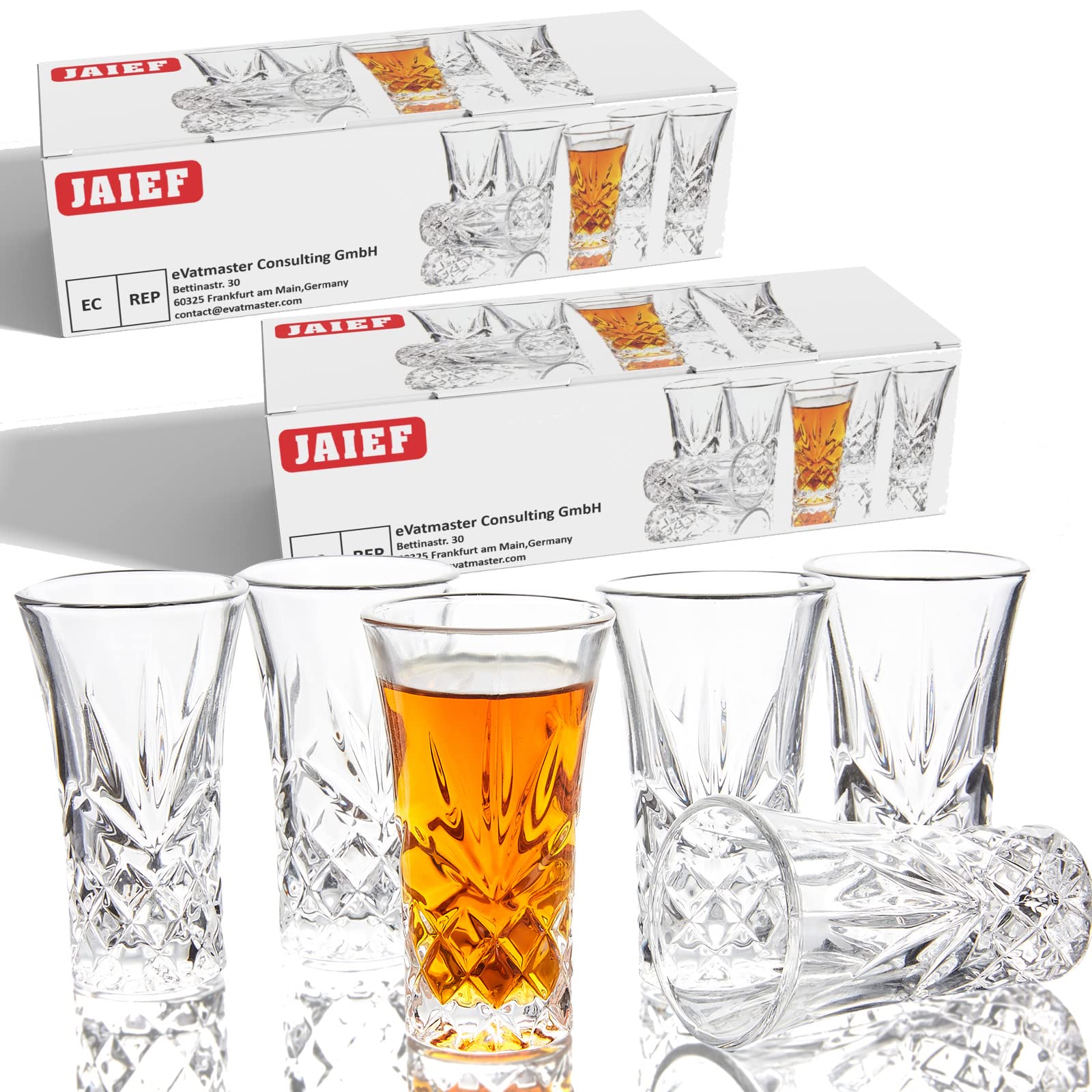 JAIEF 2 oz Tequila Glasses Heavy Base Shot Glass Cordial Glasses (Set of 12) — image 1