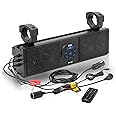 BOSS Audio Systems BRT18A ATV UTV Sound Bar - 18 Inches Wide, 4 inch Speakers, Full Range, 1 Inch Tweeters, IPX5 Weatherproof, Bluetooth, Built-in Amplifier, USB, Golf Cart Compatible