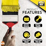 SOL 3pk 4 Inch Paint Brushes – Large Coverage Wall & Exterior Tools view 4