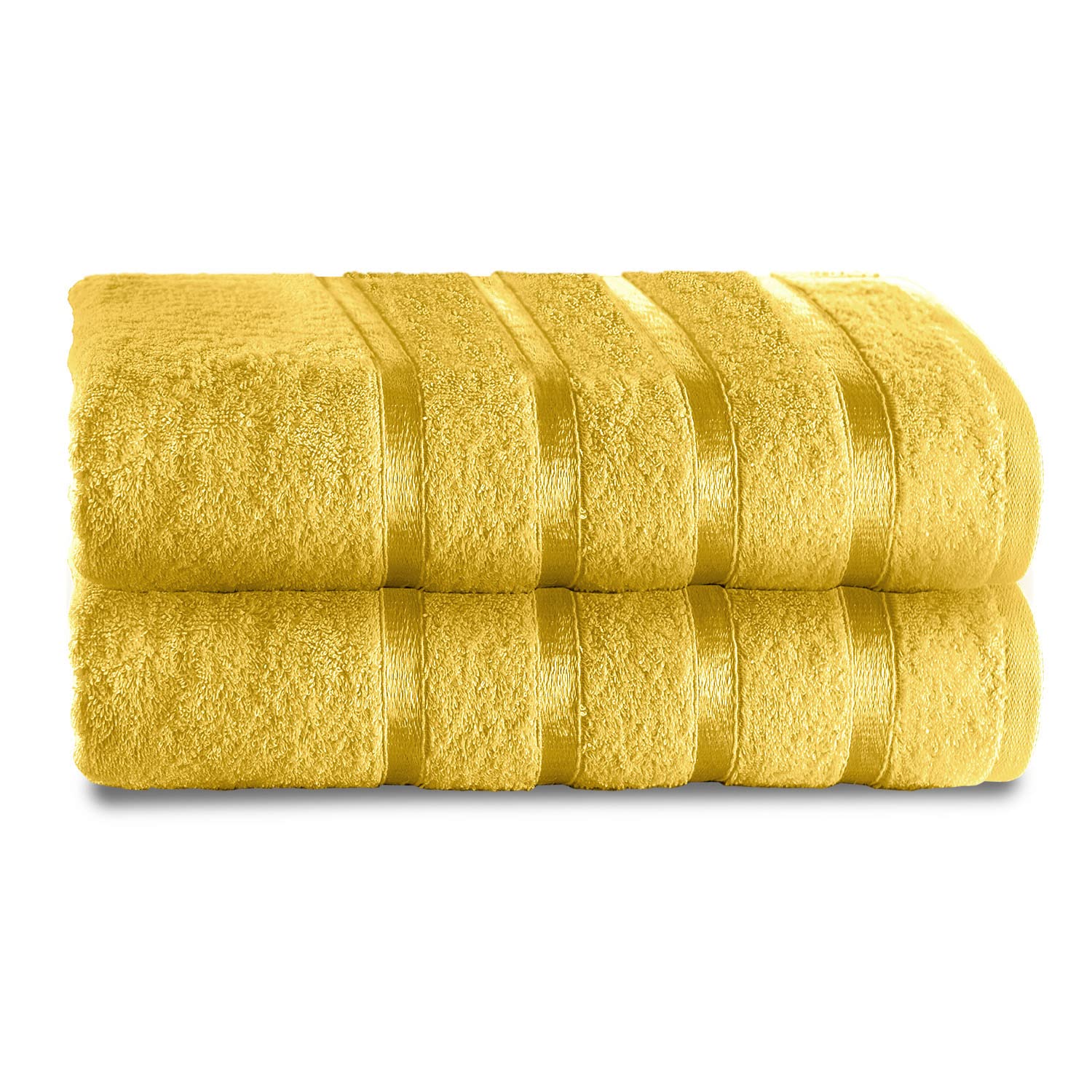 GC GAVENO CAVAILIA Fade Resistant Luxury Towels, Extra Absorbent 100% Ringspun Egyptian Cotton 500 GSM Bathroom Set, Ochre, 2PK