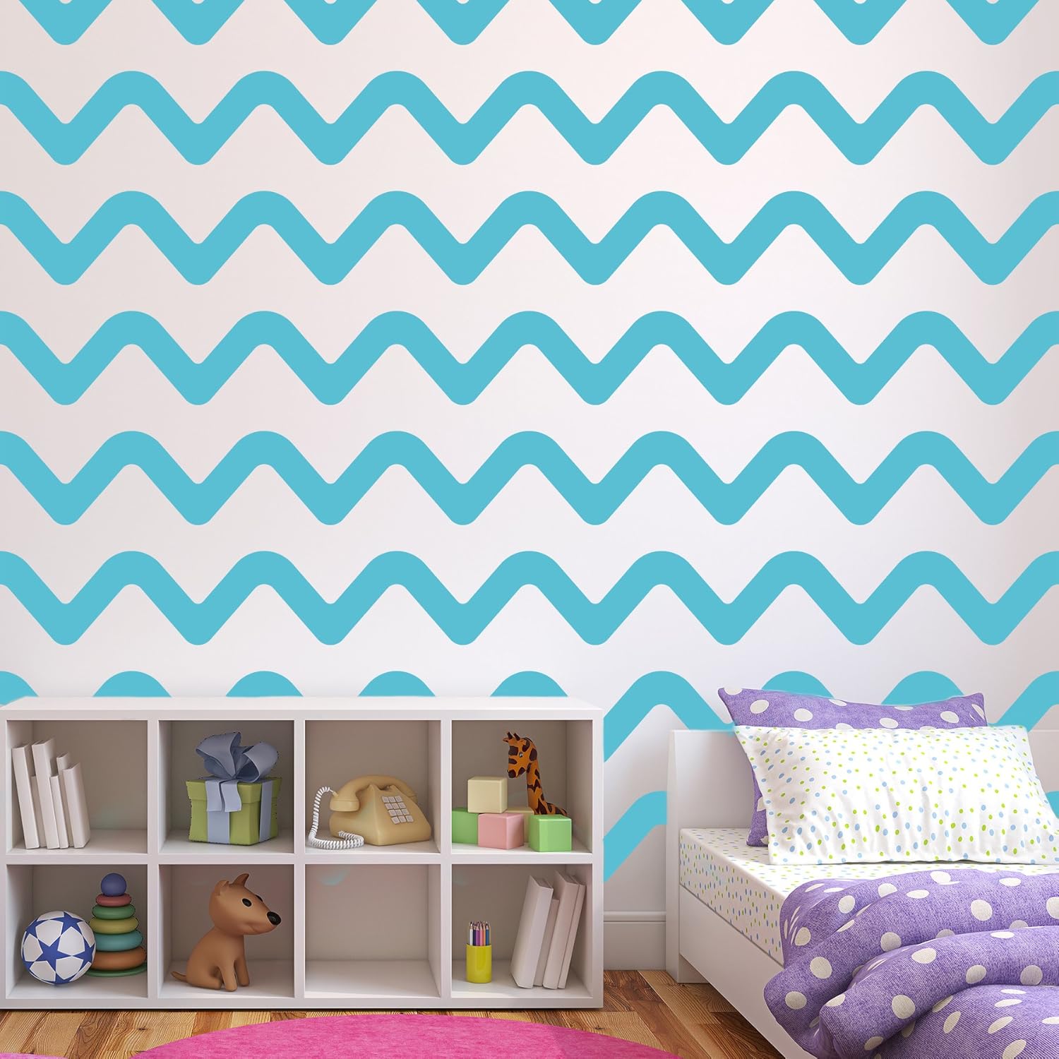 Waves Design Wall Stickers Handmade