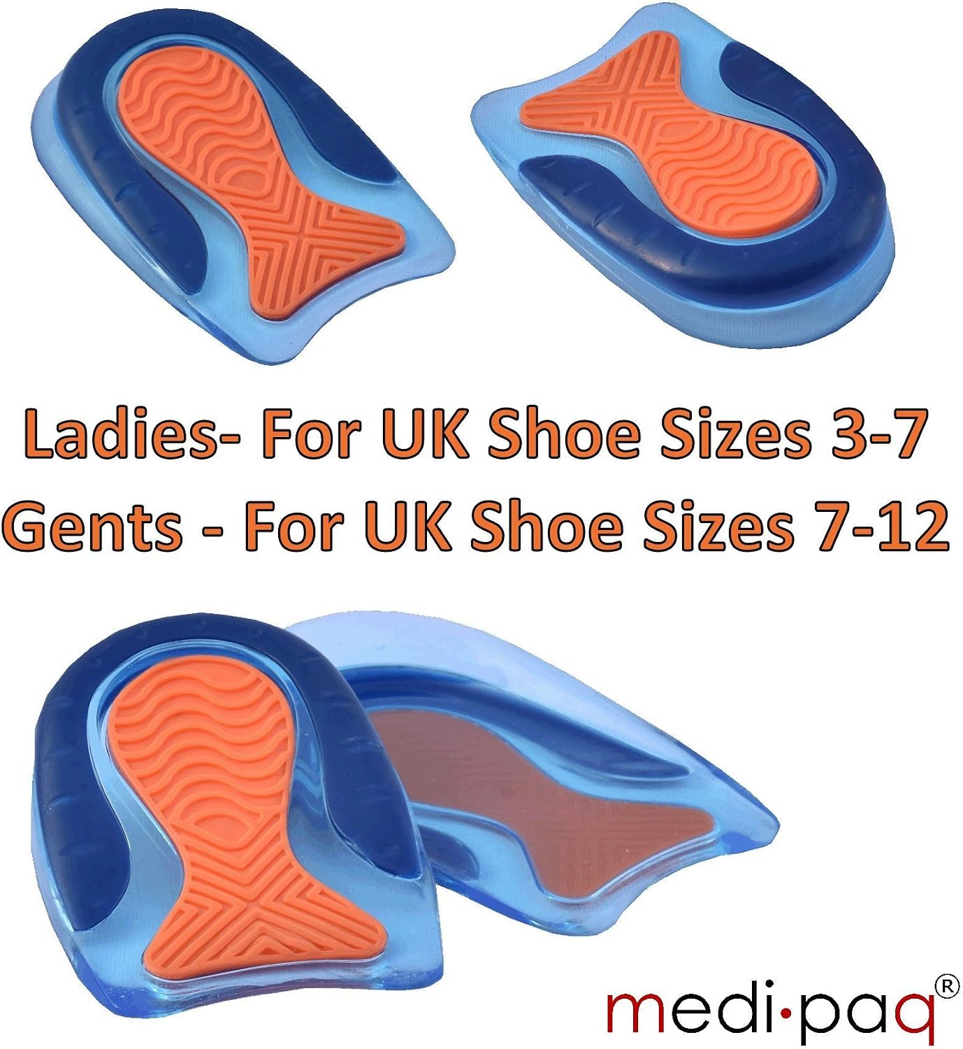 Medipaq Posture Correcting Heel Levelling Support (2X works UK Size 8-12), Gel Heel Pads, Heel Cushion Pads - Image 4