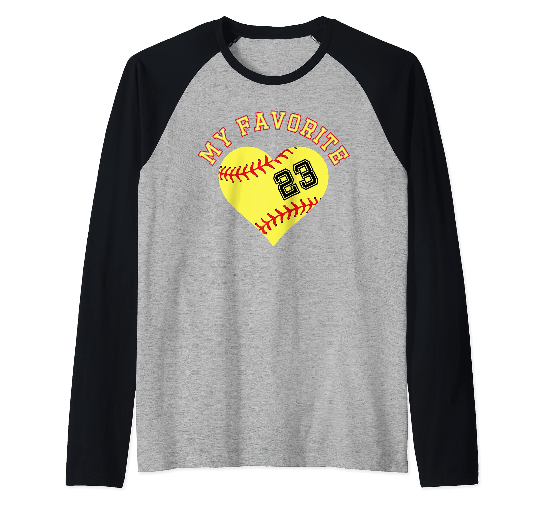 Softball Player 23 Jersey Outfit No #23 Sports Fan Raglan Baseball Tee