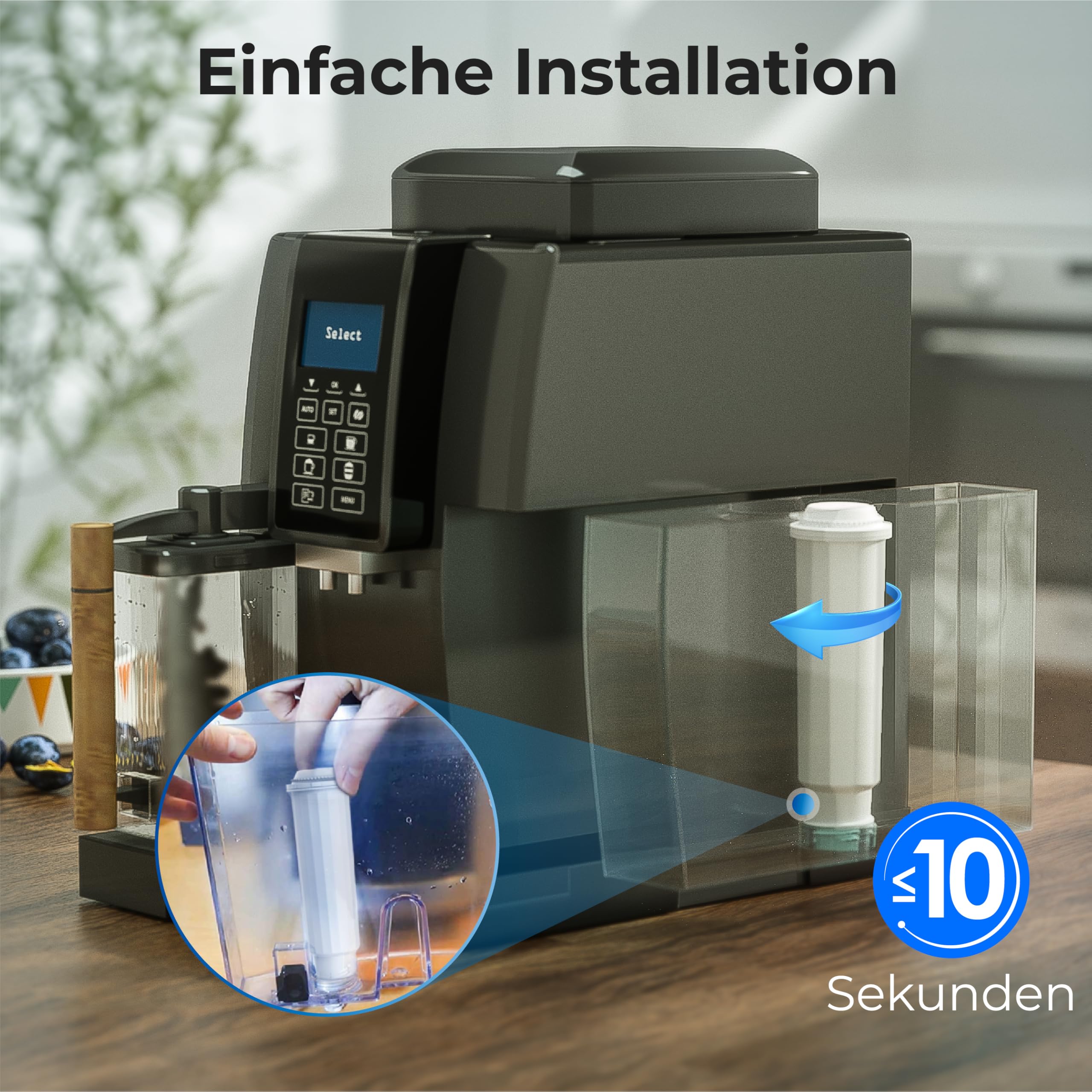 Waterdrop Kaffee Wasserfilter, Ersatz für Nivona® Wasserfilterpatrone, Melitta® Filterpatrone, Krups® F088, Kompatibel mit Krups® EA829S, Jura®, Melitta® Barista TS und Mehr, TÜV SÜD Zertifiziert (6) 8