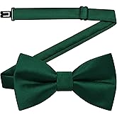 GUSLESON Solid Bow Ties for Boys Pre-Tied Baby Kids Bow Tie Adjustable Toddler Bowties for Wedding Party