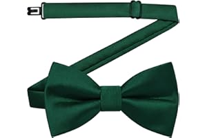 GUSLESON Solid Bow Ties for Boys Pre-Tied Baby Kids Bow Tie Adjustable Toddler Bowties for Wedding Party