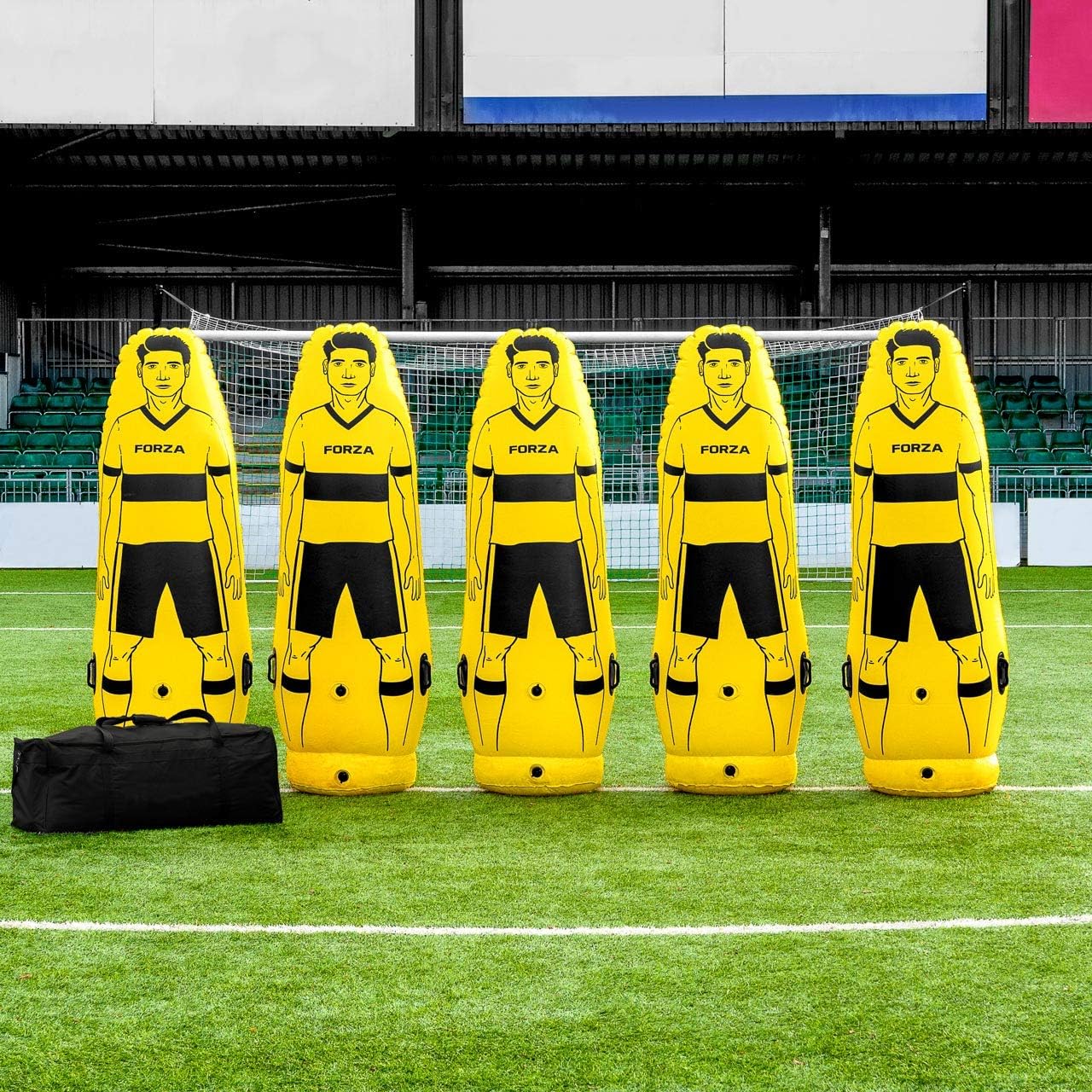 FORZA Pro Soccer Air Mannequin (Junior & Senior) | Inflatable Soccer Free Kick Training Dummies | Pack of 1, 3 or 5 Soccer Dummy Wall | Optional Carry Bag : Sports & Outdoors