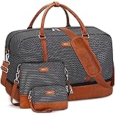 IBFUN Weekender Bags for Women, 21" Weekender Travel Bag, Travel Duffle Bag with Shoe Compartment Carry on Overnight Duffel Bag for Weekend Travel Business Trip, 3PCS
