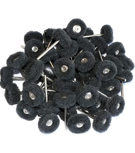 thumbnail image 2 of 5-Pack Nylon Polisher Buffing Wheels With Pins – For Dremel, Proxxon (Grits K120-K1500) 2 of 6