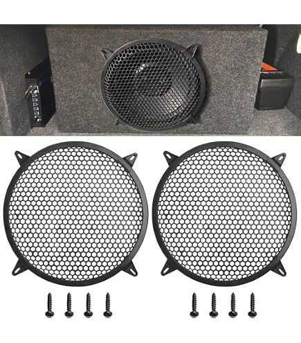 1 Pair 6.5" Subwoofer Metal Waffle Speaker Grills – Universal Mid Range