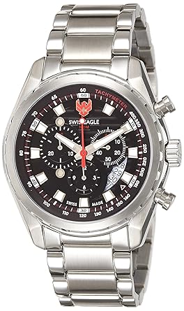 Swiss Eagle Analog Black Dial Mens Watch-SE-9062-11