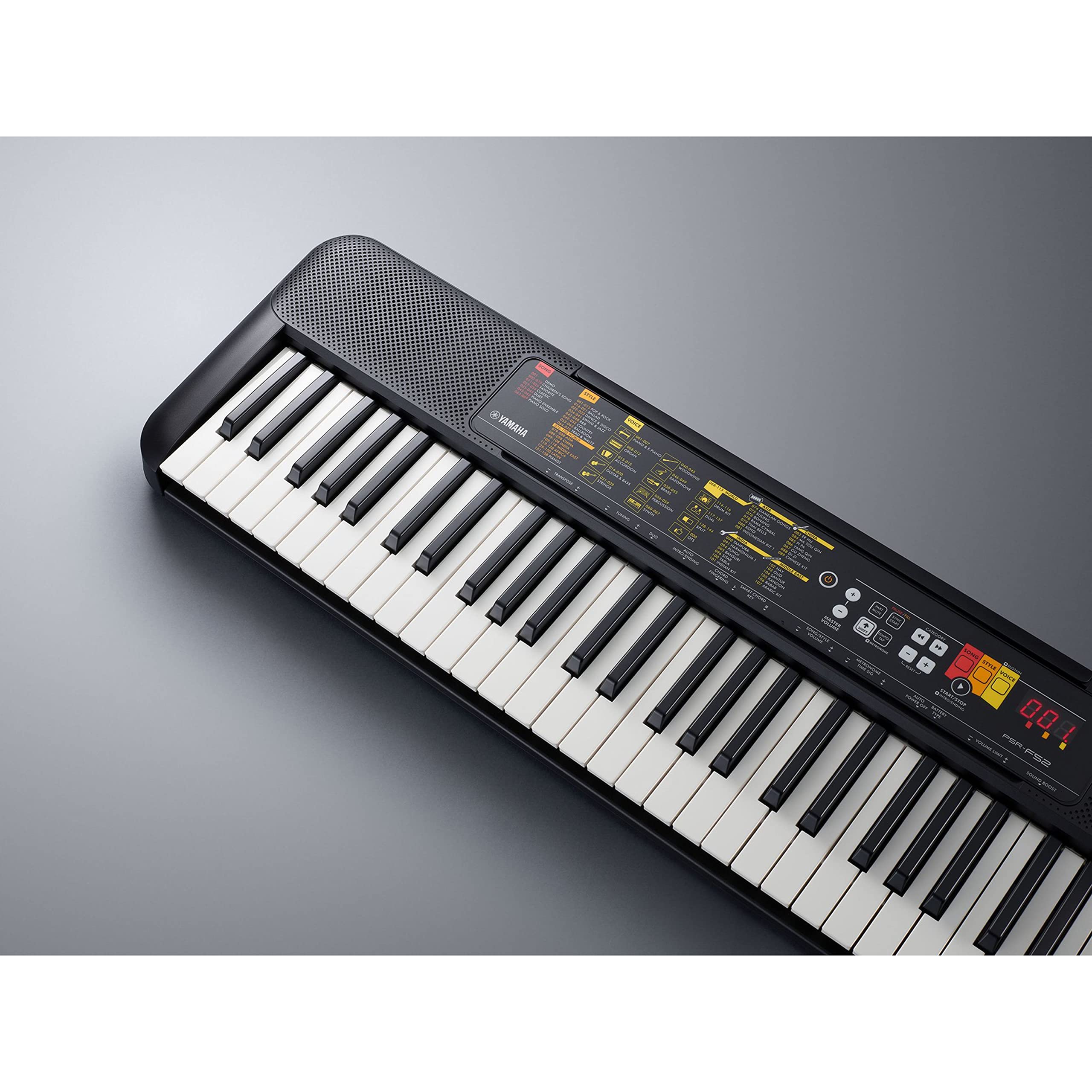 Yamaha PSR-F52 Digital Keyboard Black - Compact Digital Keyboard for Beginners with 61 Keys, 144 Instrument Sounds and 158 Accompaniment Styles