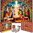 Yigney Advent Calendar 2024 Christmas Puzzle 1000 Pieces Nativity Scene Jigsaw Puzzles 24 Days Christmas Countdown Calendar for Adult Kid