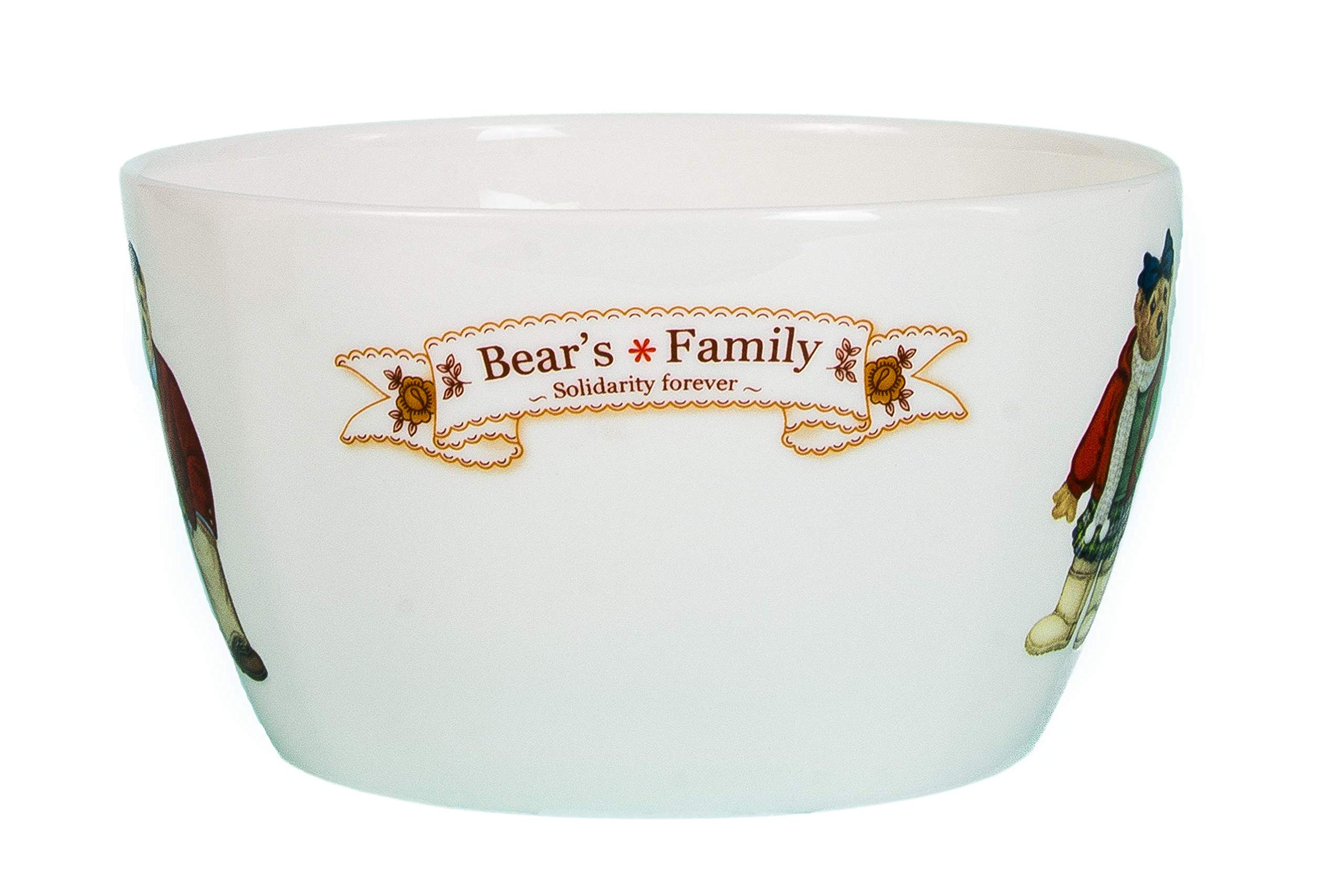 Teddy Bear Bowl: Red and Black, 15 Fl Oz, Premium Ceramic, BPA-Free, Kids Bowl, Cereal Bowl, Multipurpose Bowl for Salad, Fruit, Dessert, and Snacks, Perfect for Kids and Adults