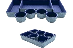 Teeo Felt Drawer Organizer Container Caddy Jewelry Tray Makeup Storage Organizers Home Office Desk Cosmetic Bins Dividers Box