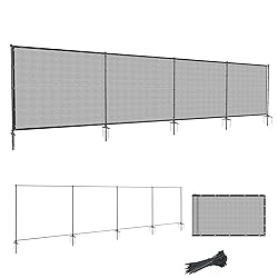 SunnyRoyal 6' x 53' Privacy Fence Screen with Iron
