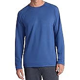 Gaiam Mens Flow State Long Sleeve Crewneck Top, Standard Fit, Stretch Midweight Material