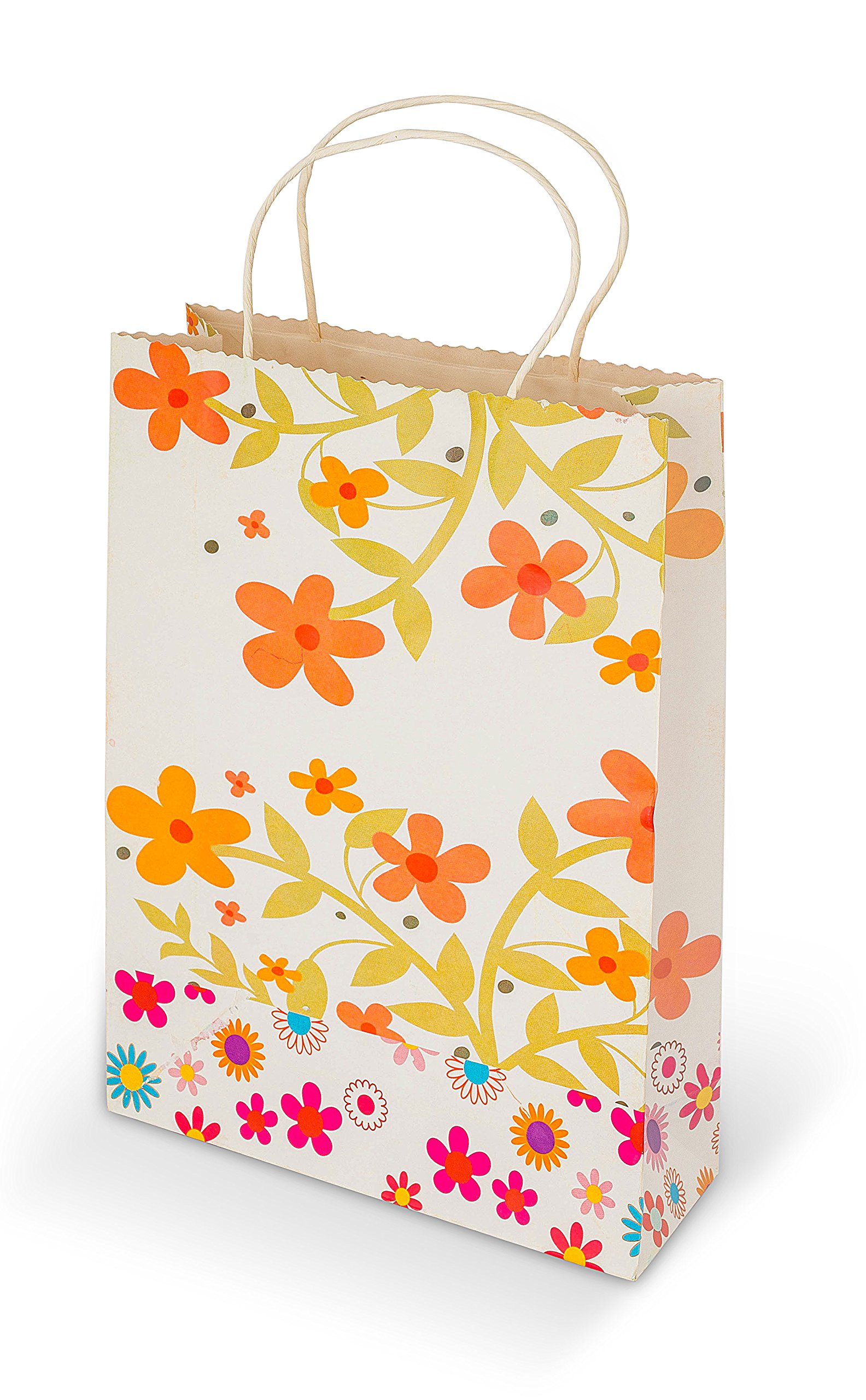 BDPP Fancy Printed Small Paper Bags-(Size 11x8 inches-Pack of 10)(C2CH4)