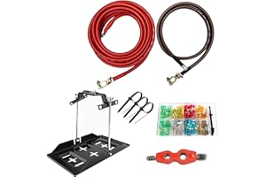 PAKA TOOLS Battery Relocation Kit, # 2 AWG Cable, Top Post 20 FT RED/ 5 FT BLACK (GROUP 24),MADE IN THE USA