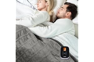 WOOMER Heated Blanket Full Size 77"x 84" Soft Flannel Fast Heating Blanket with Multi-Color Option, 10 Heating Levels & 0.5-12H Auto Off, Over-Heat Protection