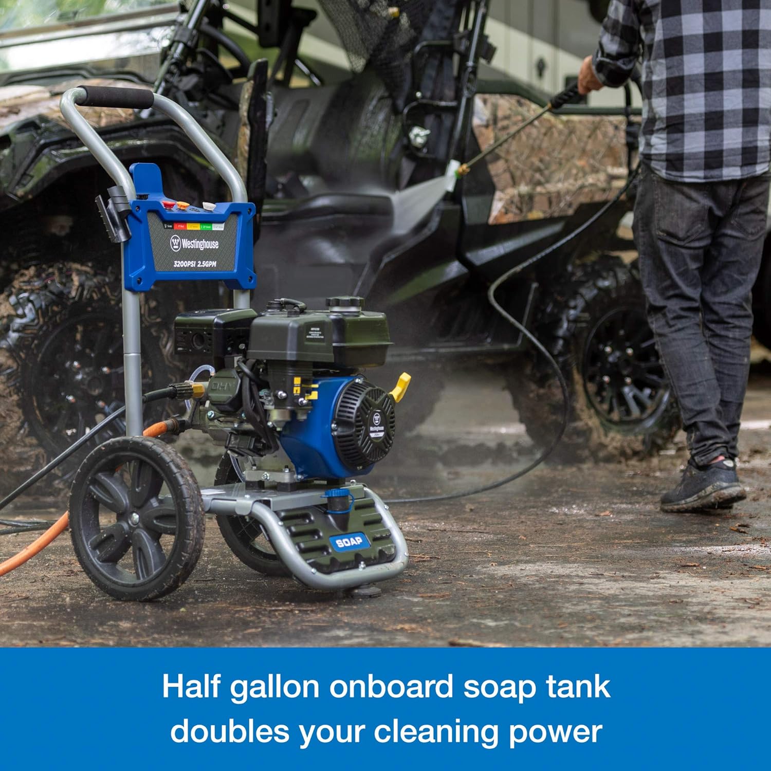 Westinghouse WPX3200 Gas Powered Pressure Washer 3200 PSI and 2.5 GPM, Soap Tank and Five Nozzle Set, CARB Compliant : Garden & Outdoor