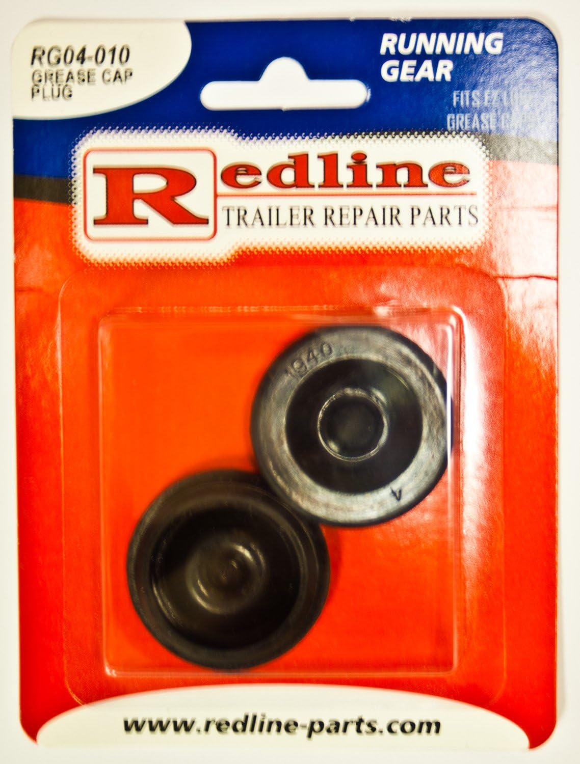 One Pair of Trailer Grease Cap Plugs Redline RG04010 by Redneck