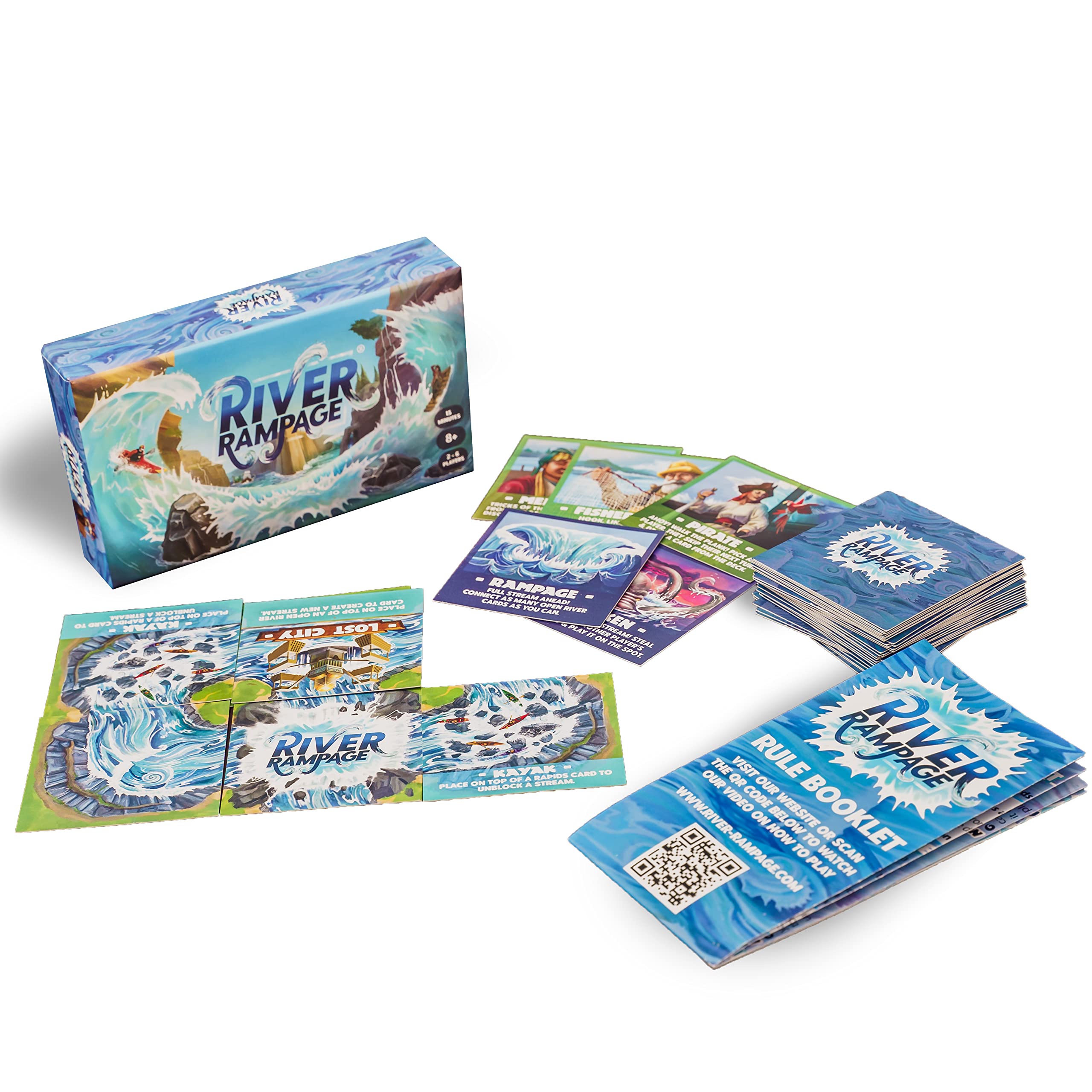 River Rampage Card Game | Fast-Paced Family Game for Kids and Adults | Easy to Learn, Quick to Play | Fun Party & Travel Friendly Game for 2–6 Players