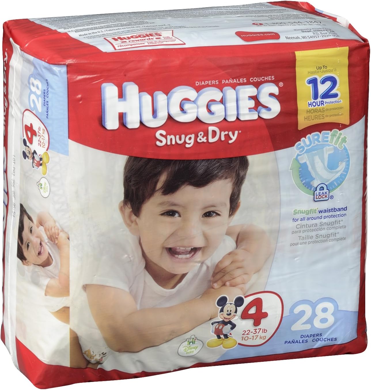huggies snug dry size 4