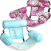 SLOOSH Inflatable Pool Floats Adult,2 Packs Floating Lounge Chairs,Blow up Pool Noodles for Adult Heavy Duty,Floating Chair for Party Summer Water Beach Lake Fun