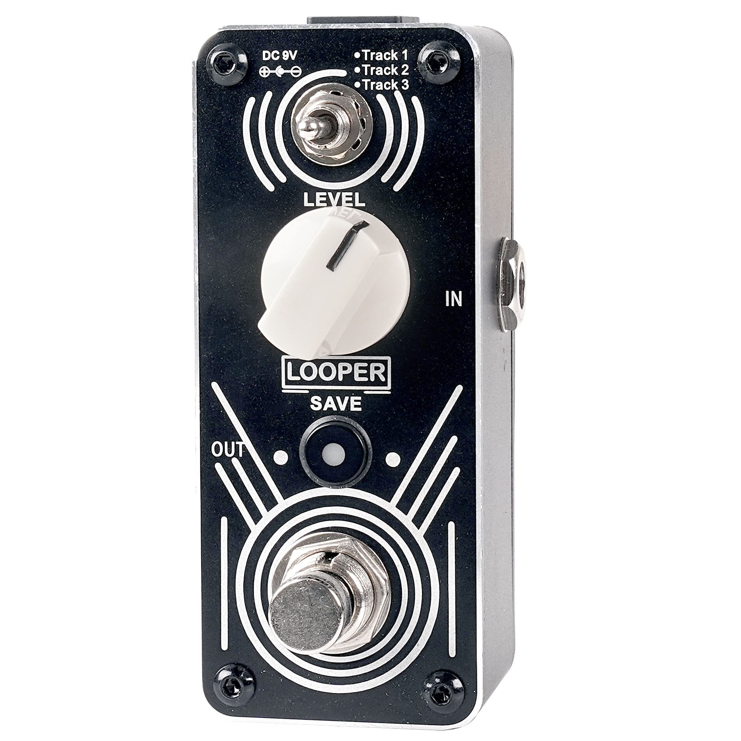 Sondery Triple Looper Pedal, Access to Upload/Download Music Files from/to 3 Tracks via Enclosed USB Cable, Each Track 30 Minutes Looping Time, Loop Pedal Unlimited Overdubs Undo/Redo, Mini Size