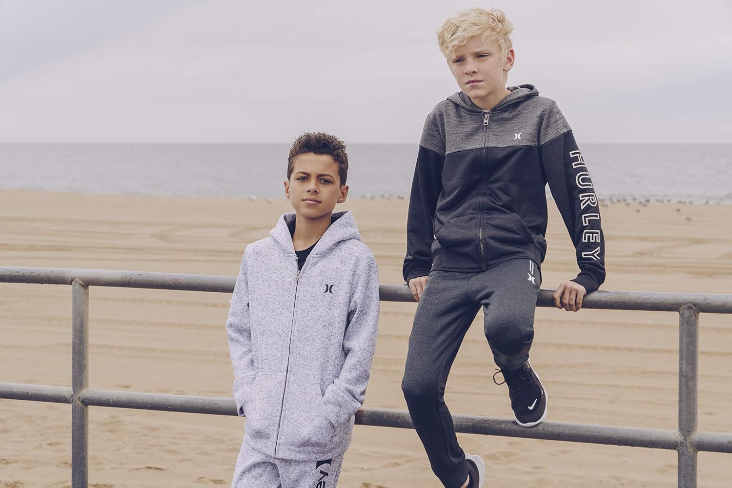 Hurley Boys' Solar Zip Up Hoodie: Clothing