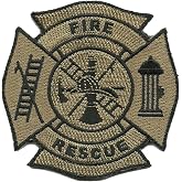 Fire &amp; Rescue Tactical Patch - Coyote Tan