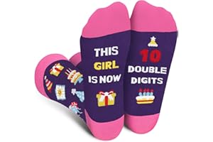 SuniSooci 7th 9th 10th Birthday Gifts for Girls - Funny 7 9 10 Years Old Birthday Girls Socks Gag Christmas Gifts Stocking