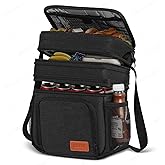 ZRSUN Insulated Lunch Bag for Women Men, Reusable 3 Layers Lunch Box Women, Expandable Reusable Water-resistant Lunch Box for Work Travel Office Picnic Hiking