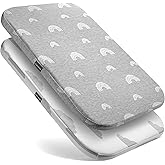 Baby Bassinet Mattress Topper, Waterproof Replacement Pad with Removable & Washable Mattress Covers (for RONBEI Baby Bedside Sleeper)