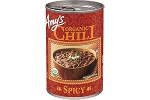 Amy's Organic Chili, Vegan Spicy Chili, Gluten Free, Made With Red Beans and Tofu, 14.7 Oz