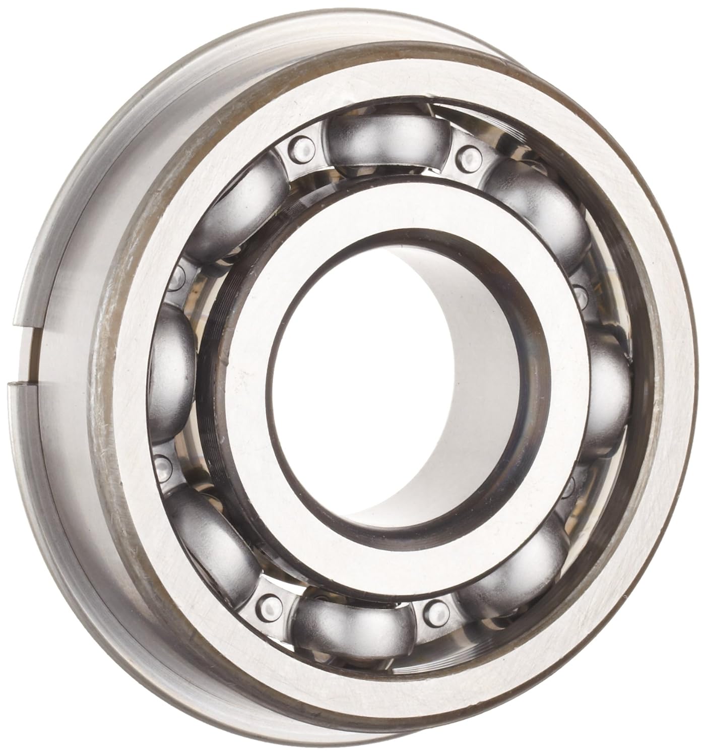 NSK 6306NR Deep Groove Ball Bearing, Single Row, Open, Snap Ring