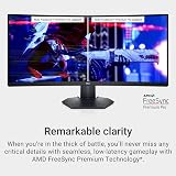 Dell S3422DWG 34 Inch Curved Gaming Monitor 144Hz WQHD 3440x1440 Black view 3