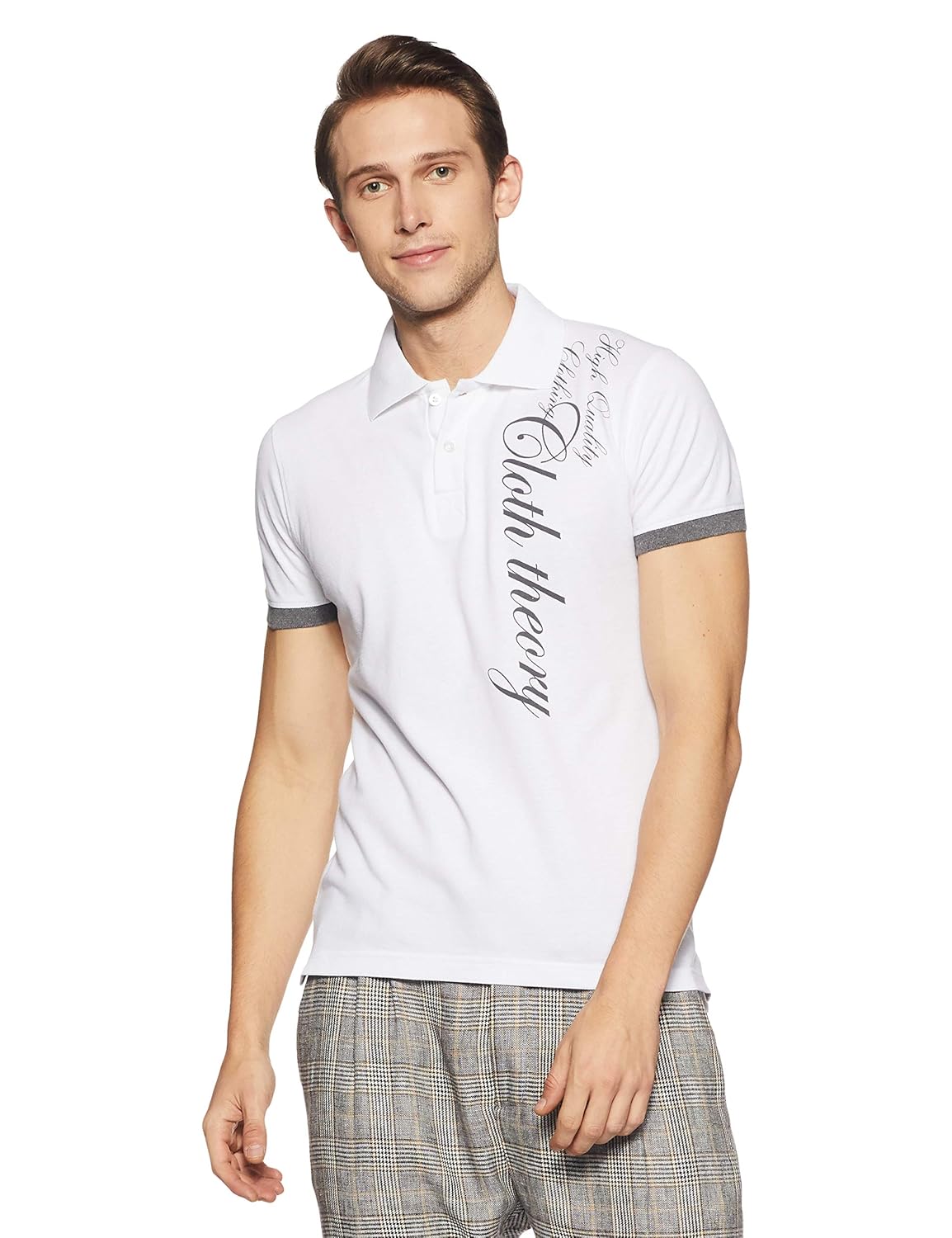 Cloth Theory Men's Solid Regular Fit Polo