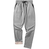 ZITY Men's Thick Fleece Winter Pants Heavyweight Warm Sherpa Lined Athletic Jogger Sweatpants with Pockets