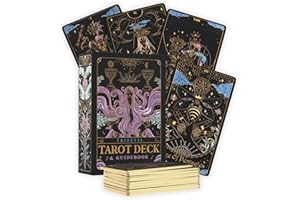 Calmoura Tridevia Tarot Cards with Guidebook: 78-Card Tarot Deck Set and a Booklet with Affirmations in a Luxury Box - Get Em